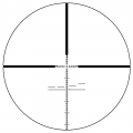S&B P4 reticle at 5x zoom with 1.8 m (6 ft) tall man standing at 2,475 m (2,707 yd).png